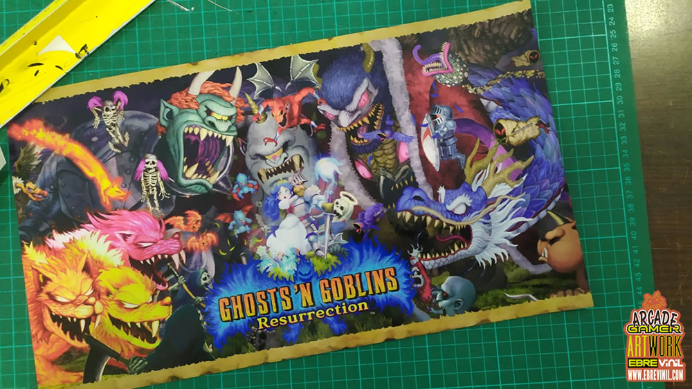 Ghosts 'n Goblins Resurrection vinilos bartop adhesivos, stickers