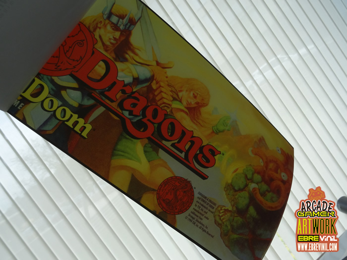 adhesivo impreso arcade bartop Dungeons Dragons