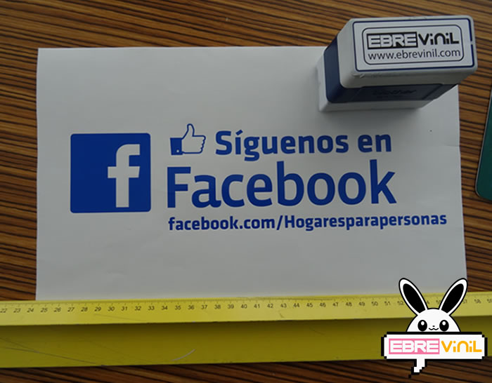 adhesivo pegatina facebook personalizado