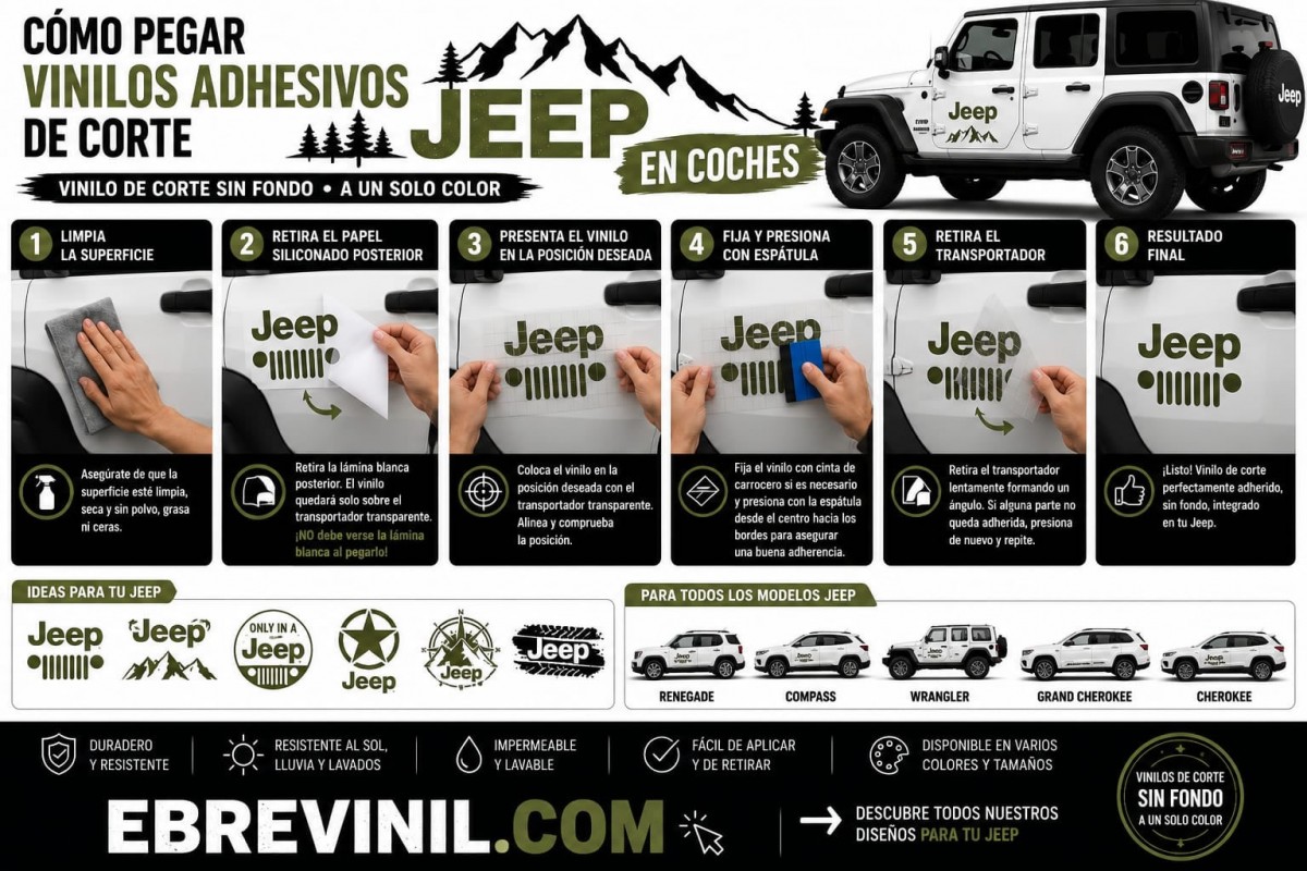 como pegar vinilos adhesivos pegatinas coches jeep