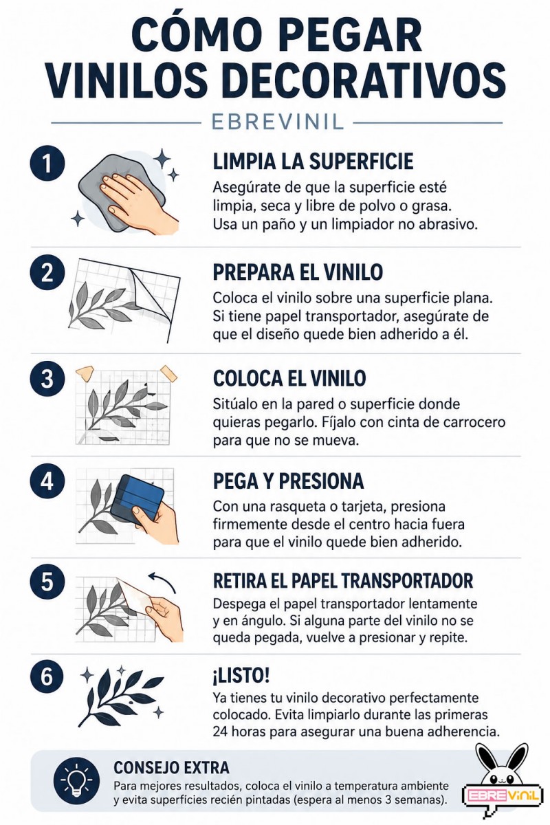 guia de como pegar vinilos decorativos