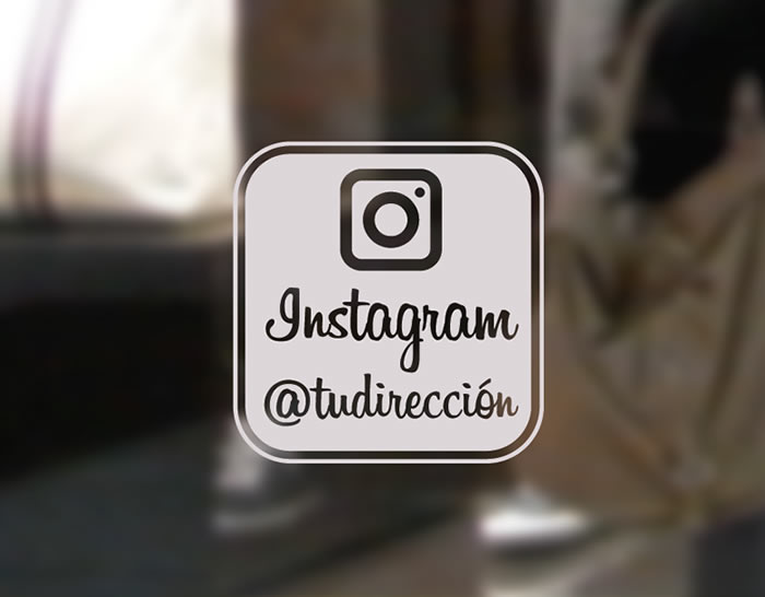 instagram vinilo personalizado tiendas
