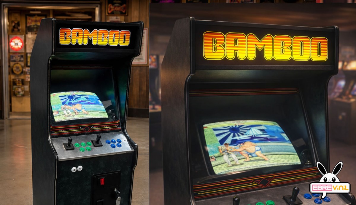 Efecto visual de la marquesina Bambú Lujo con impresión backlight retroiluminada