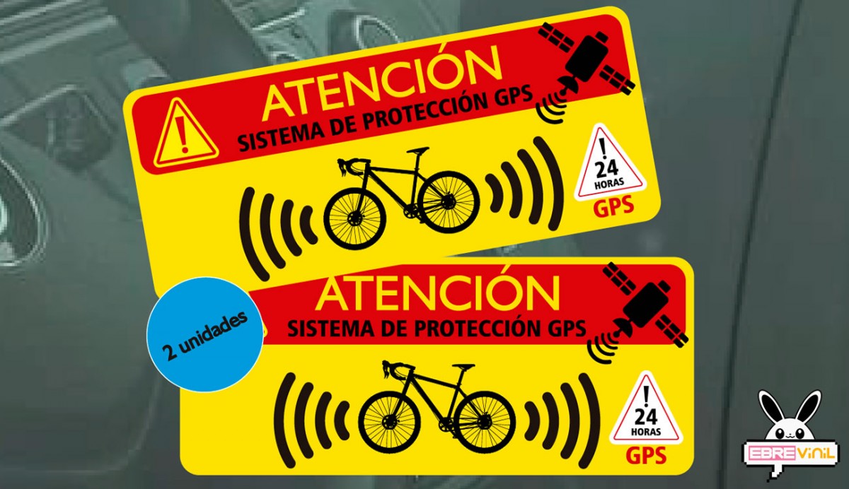 Pegatinas de advertencia de seguimiento GPS para bicicleta