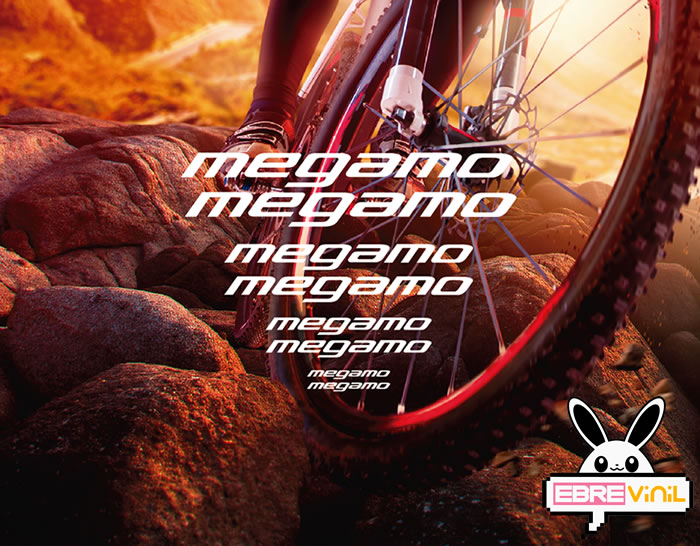 pegatina vinilo adhesivo bicicleta MEGAMO