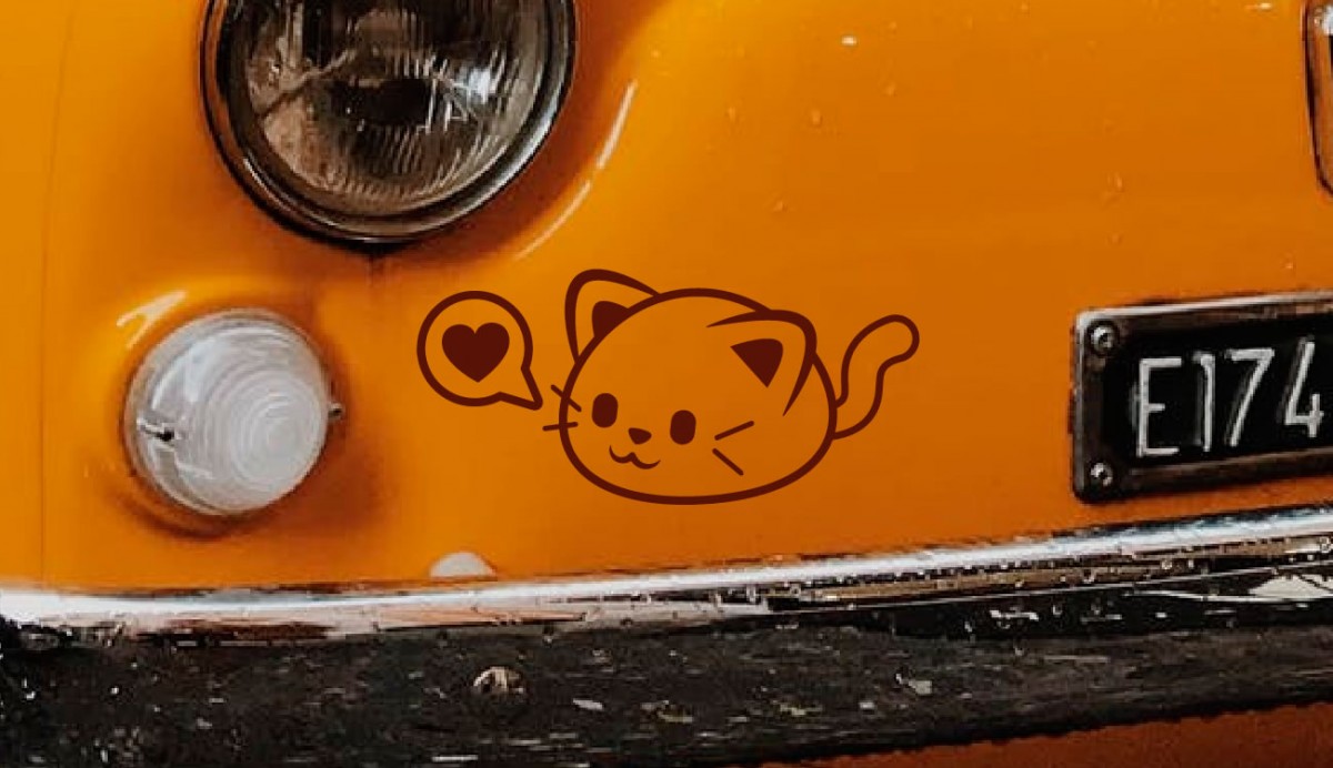 pegatinas de coches gatos