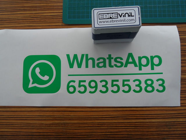vinilo decorativo con tu WhatsApp. Vinilos personalizados