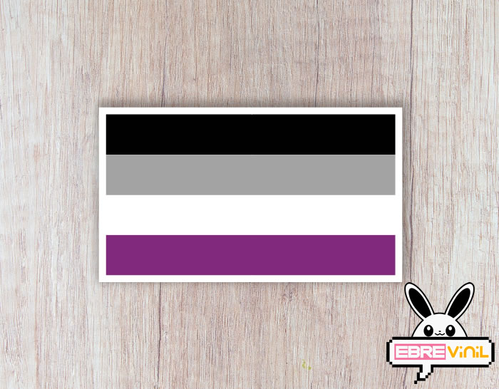 vinilo adhesivo LGBTI asexual