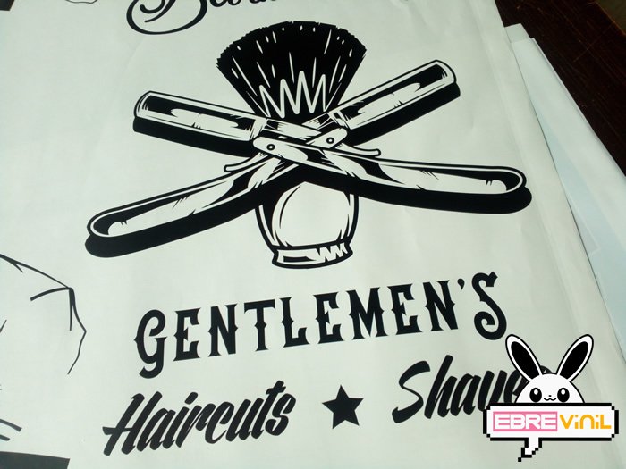 vinilo adhesivo decoración barbershop, barber shop