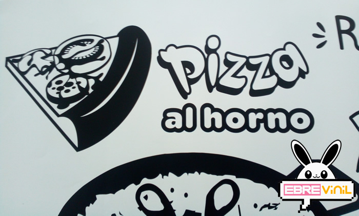 vinilo adhesivo pizza pizzerias