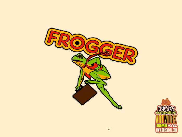 vinilo arcade frogger