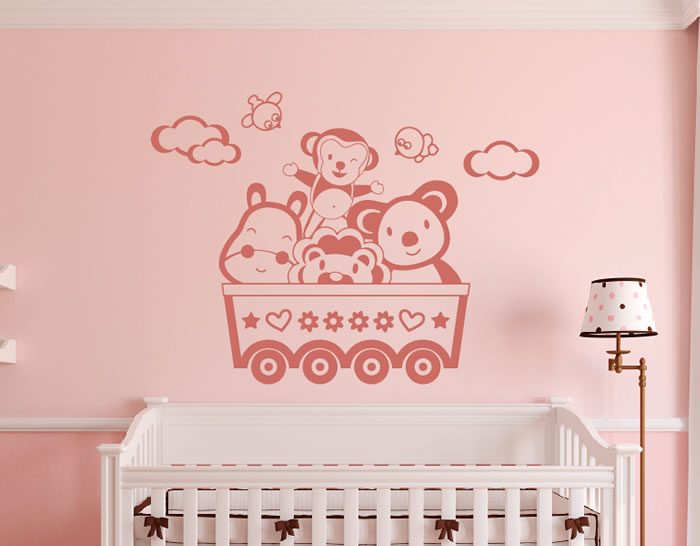 vinilo infantil para decorar el dormitorio del bebé, perfecto para poner encima de la cuna.