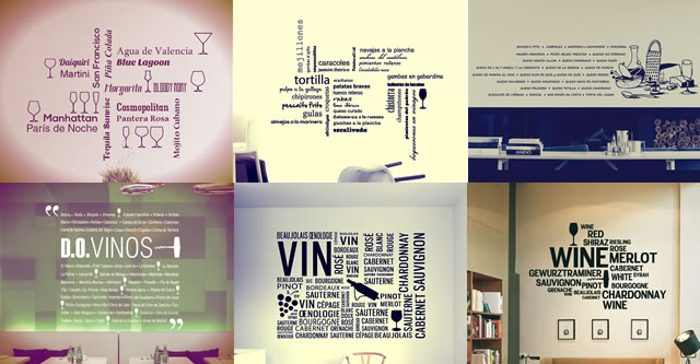 decoración de restaurantes y bares con vinilos adhesivos