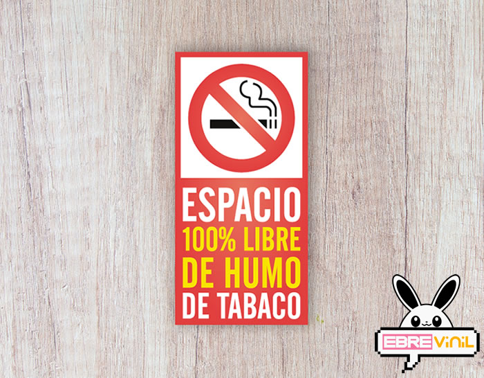 Cartel Adhesivo Prohibido Fumar 12 X 17 Cm