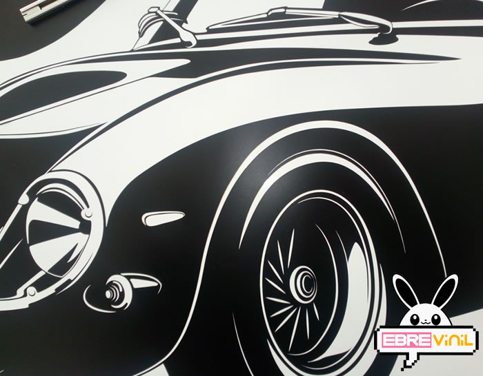 vinilo decorativo pared coches ferrari clásicos