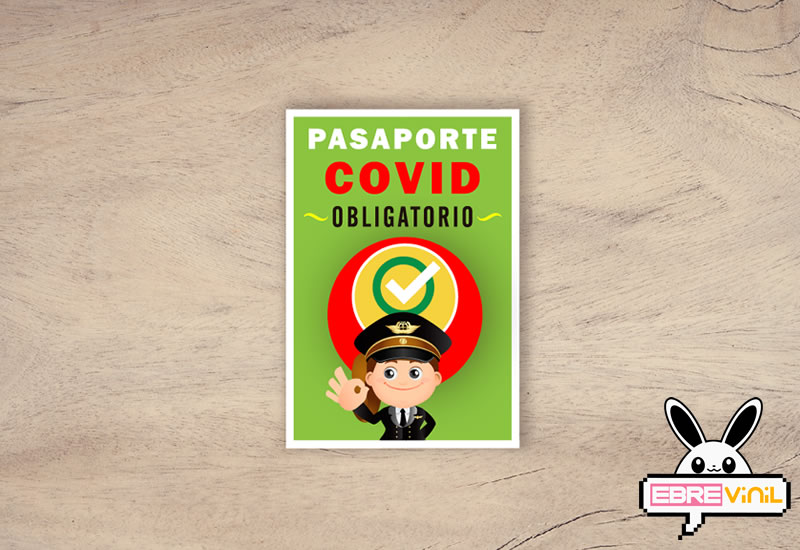 vinilo decorativo pasaporte covid