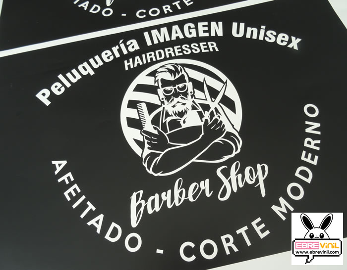 vinilo decorativo personalizado peluquería hairdresser