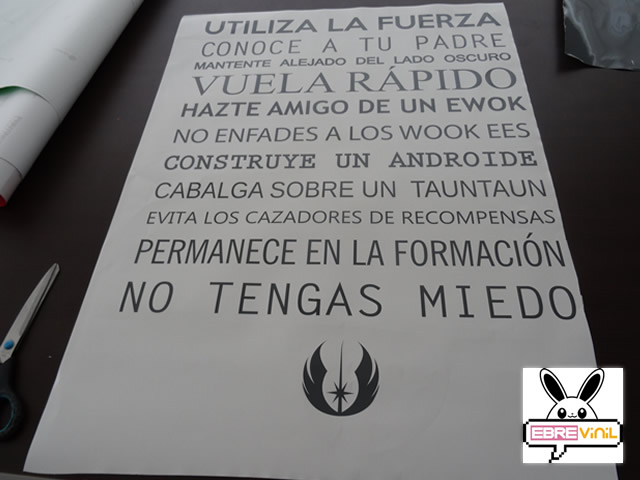 vinilo decorativo texto star wars como se hace