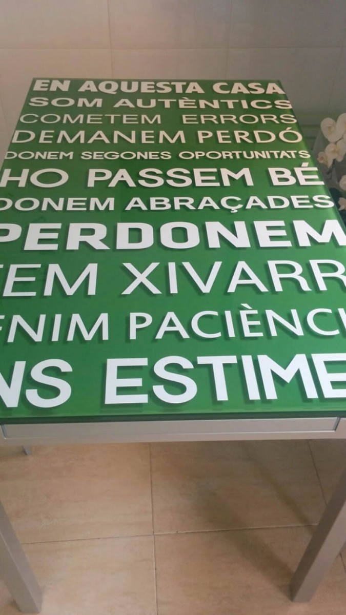 vinilo decorativo mesa de cristal