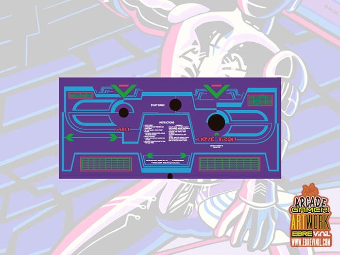 vinilo panel de control arcade TRON