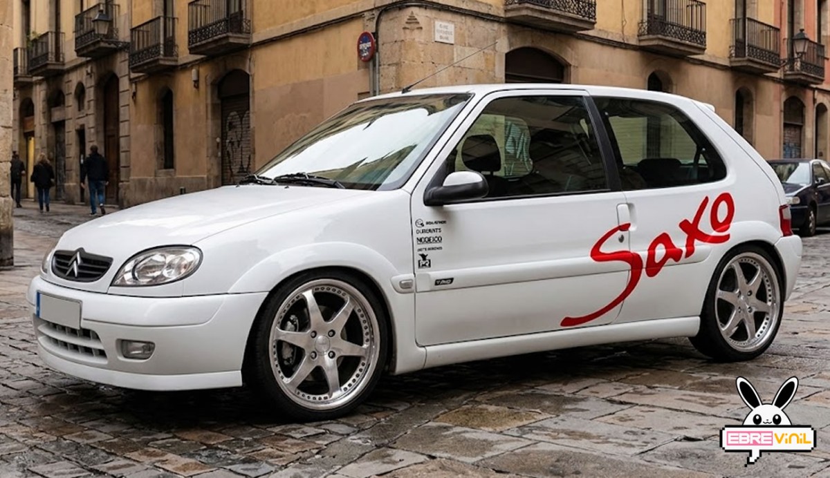 Vinilo Saxo instalación profesional Citroën diferentes ubicaciones