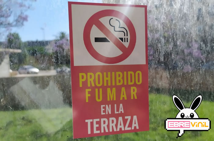 vinilos adhesivos prohibido fumar terraza bares