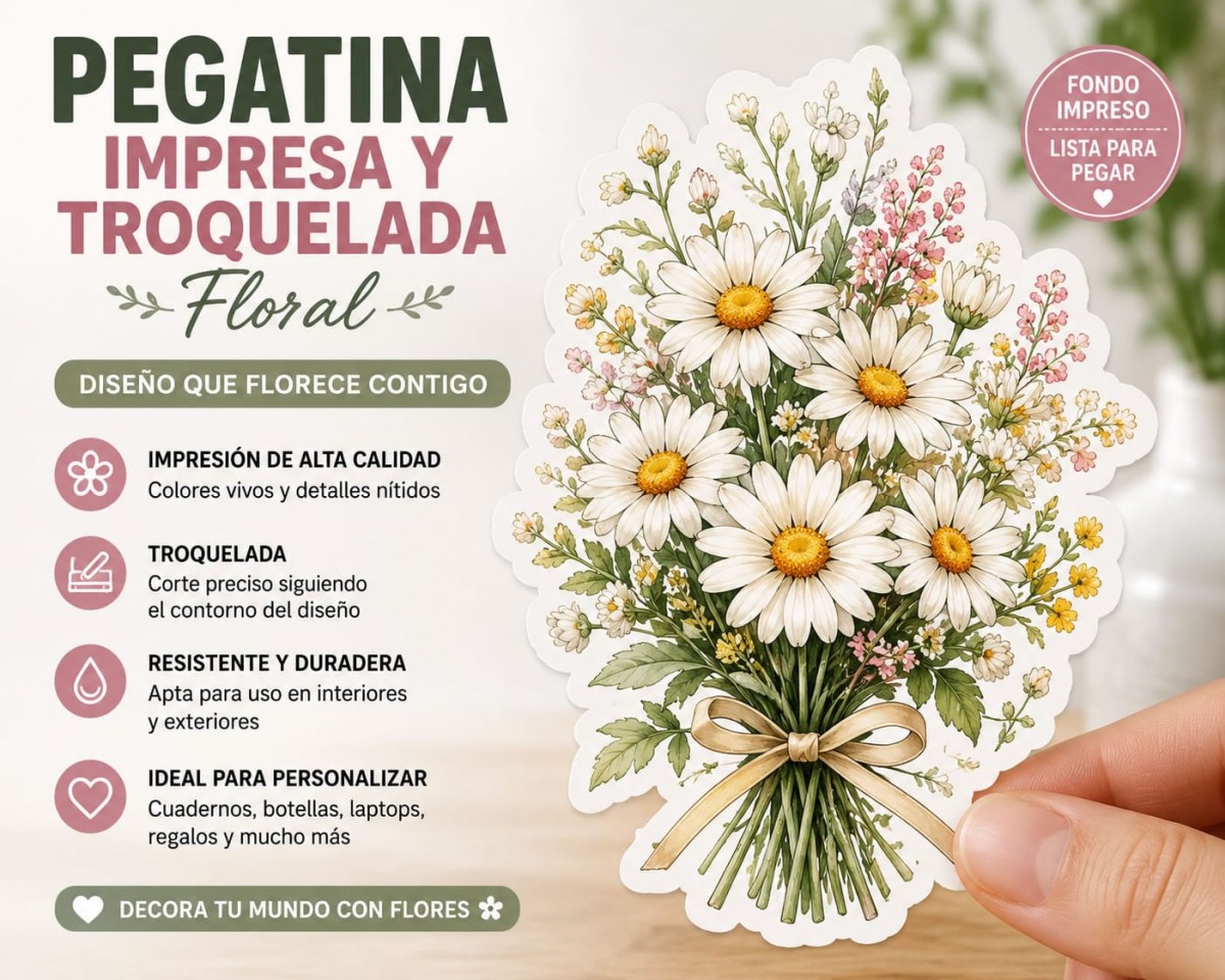 vinilos adhesivos troquelados florales pegatinas adhesivos