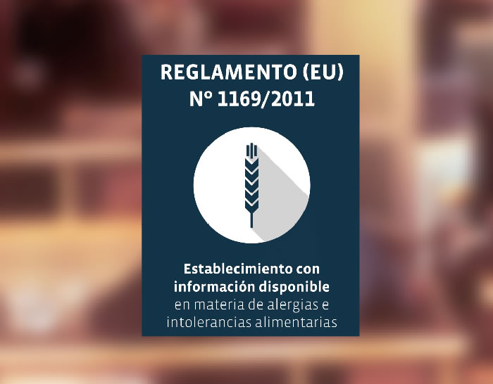 vinilo adhesivo bares restaurantes alérgenos Reglamento (UE) n° 1169/2011