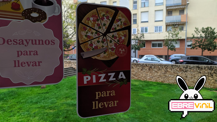 vinilos cartel pizza para llevar