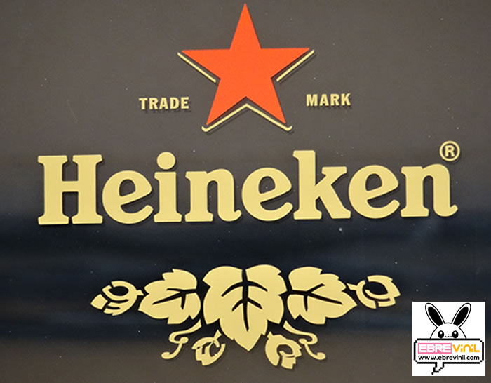 vinilos decorativos de corte heineken ventanas, cristaleras, escaparates