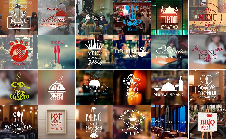 vinilos hostelería servicio de menú diario, menú navideño, menú san valentín