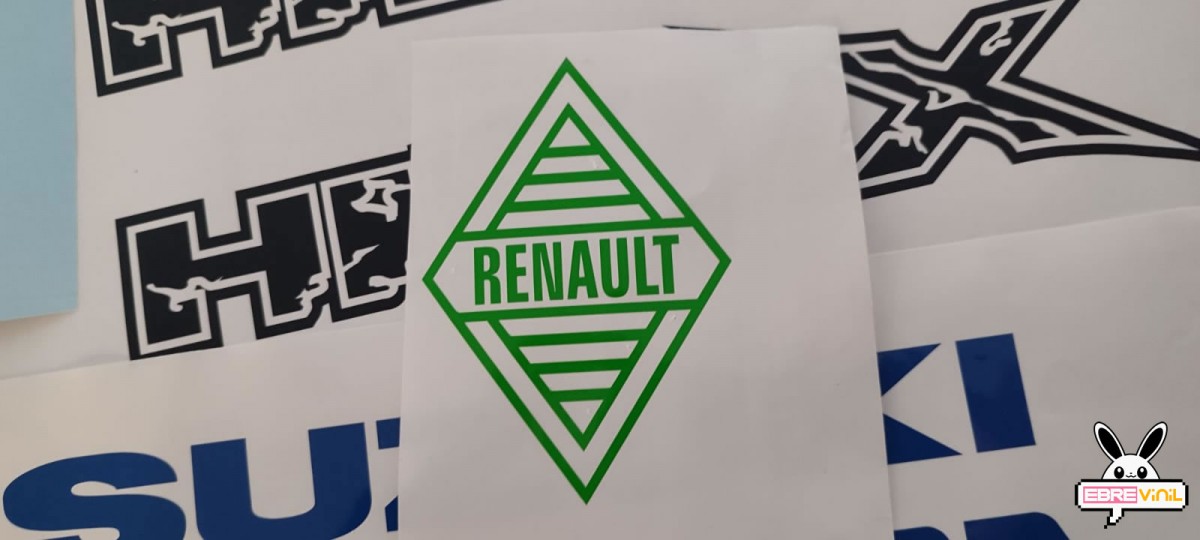 vinilo adhesivo logotipo renault clásico