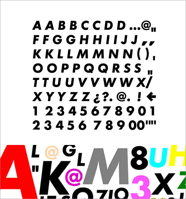 Colecci&oacute;n de vinilos decorativos de letras